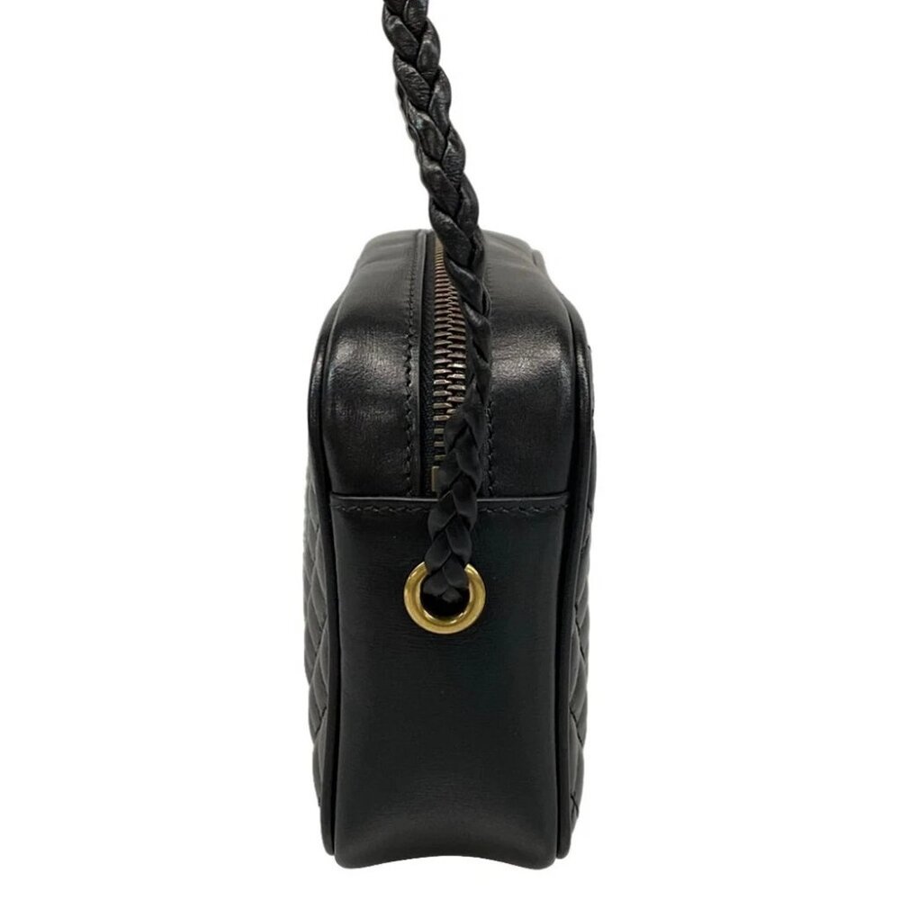 GUCCI GG Marmont/Sherry 536441 Black Green Red Leather Canvas Shoulder Bag - Picture 4 of 14